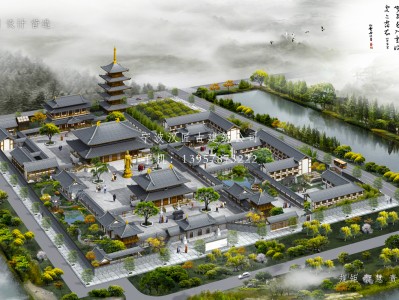 恩平寺庙建筑总体规划方案